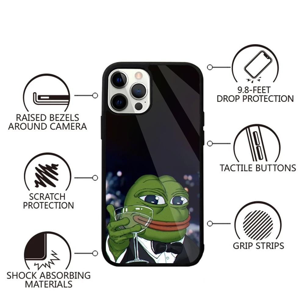 Sad Frog P-Pepe Funny Phone Case For iPhone 16,15,14,13,12,11,Plus,Pro,Max,Mini Magsafe Magnetic Wireless Charging