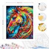 Rám kutilské malování podle čísel pro dospělé Sady Barevné koně Zvířátka Ruční práce Malování čísel Startovací sada pro domácí dekorace 40x50cm
