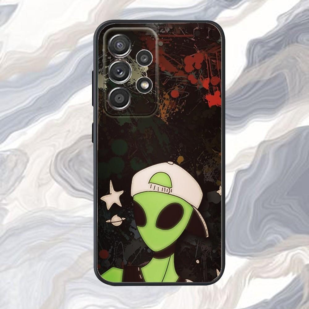 Funny Aliens Phone Case For Samsung S25,S24,S21,S22,S23,S30,Ultra,S20,Plus,Fe,Lite,Note,10,9,5G Black Cover