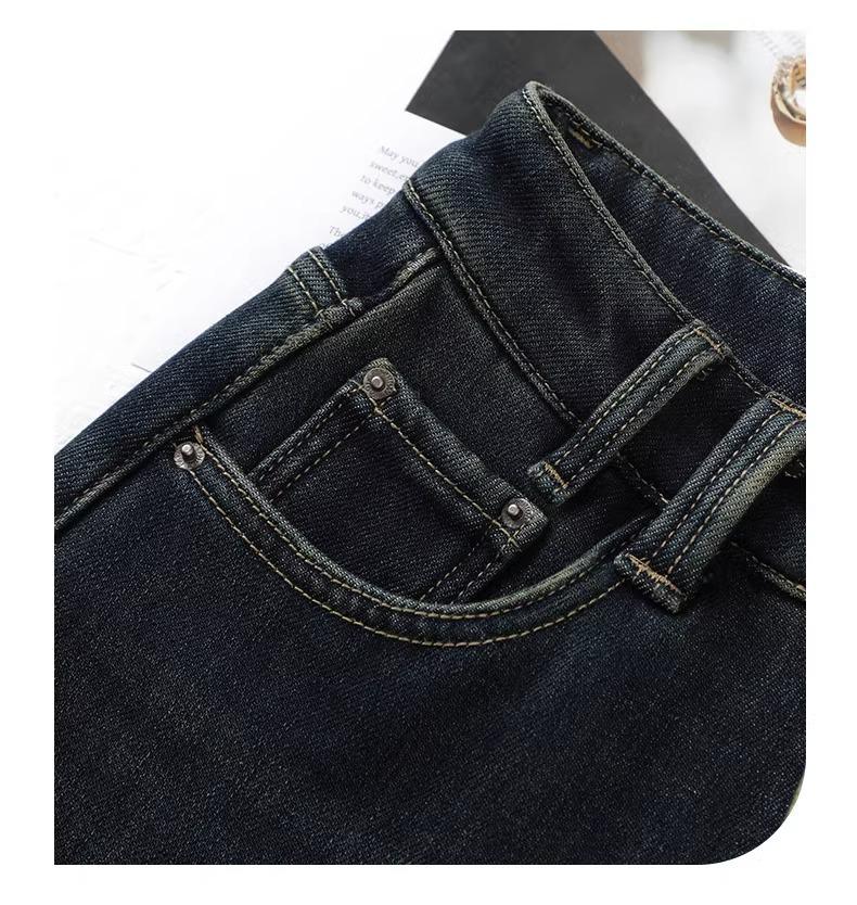 Women's Light Wide-Leg Jeans: Spring/Autumn 2025, Loose, Slimming, Trendy, Petite Nine-Point Straight-Leg Pants