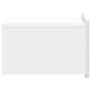 Wall Mounted Nightstand 2 pcs High Gloss White Particleboard