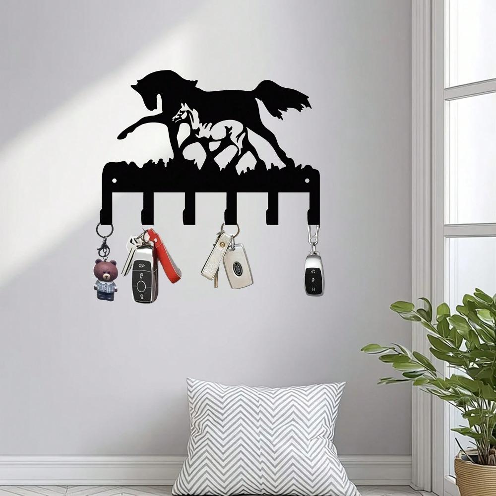 Elegant Bohemian Metal Horse Wall Hook for Living Room Bedroom Office Easy Mount Decor