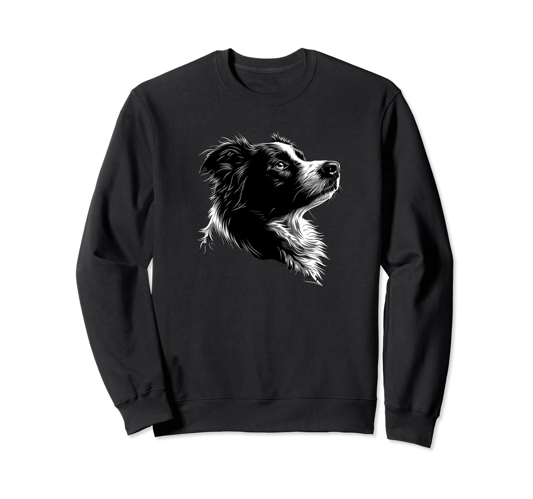 

Black and white Border Collie sweatshirt чёрный