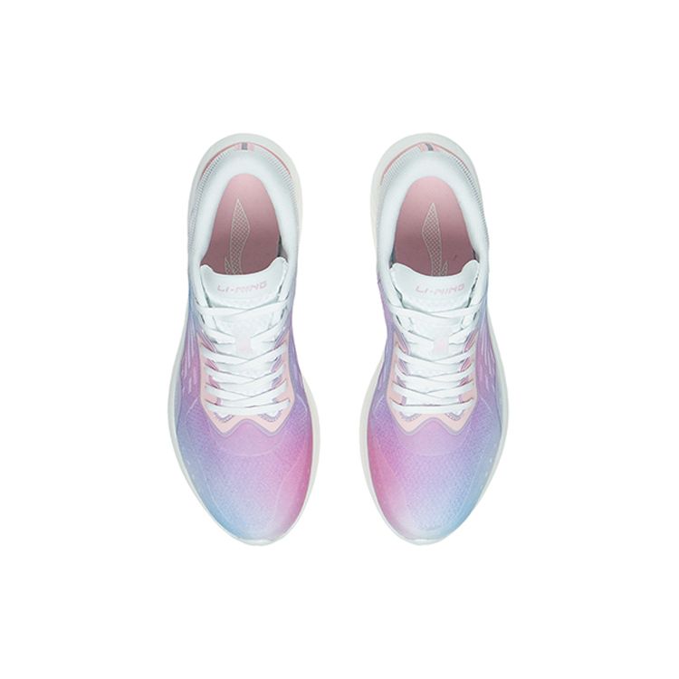 Li-Ning Lightweight LS Trendy Breathable Low-Top Sports Casual Shoes Women Sneakers White Pink Blue AGLS088-3