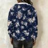 Felpa con Cappuccio Stampa Vintage da Donna a Manica Lunga - Felpa Casual