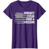 Dad Grandpa Veteran US Flag Whiskey Steak Guns Freedom TShirt Customized Products Unisexs Fashion Fathers Day Novelty Gift Tees