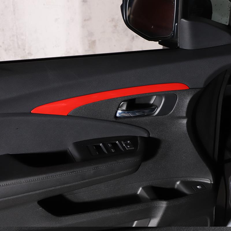 Pro Honda Pilot 2015-2022 ABS Carbon Fiber/Černá/Červená Nálepka obložení panelu vnitřních dveří automobilu