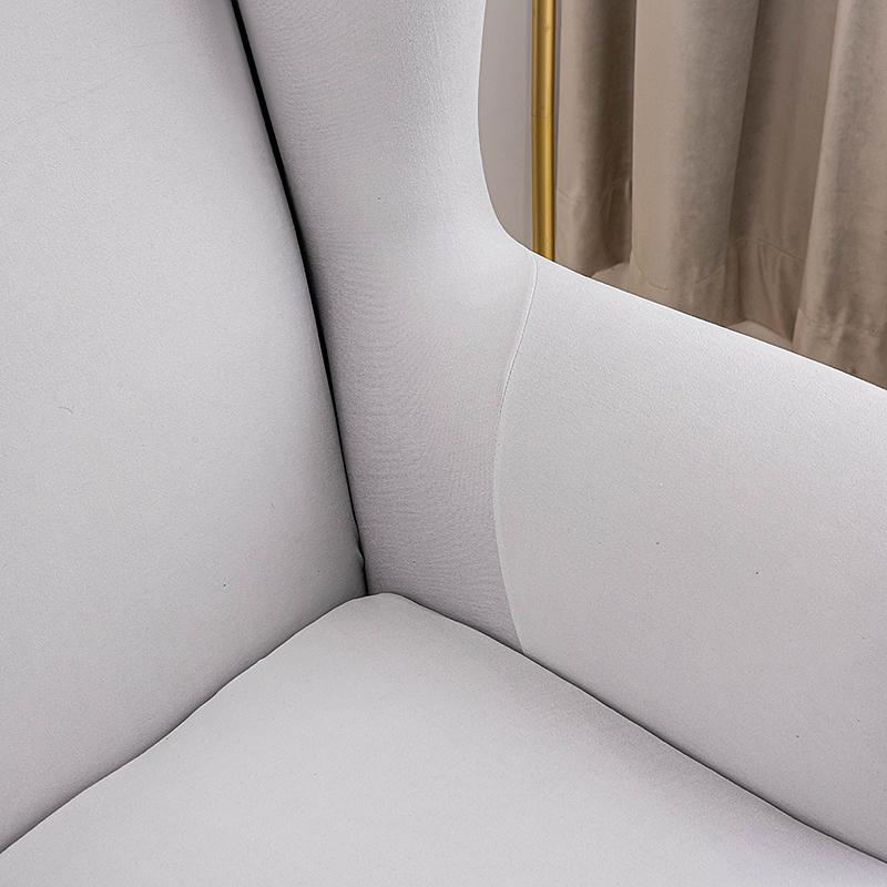 Solid Color Sloping Arm King Back Chair Cover Elastic Armchair Wingback Wing Sofa Back Chair Cover Stretch Protector Slipcover