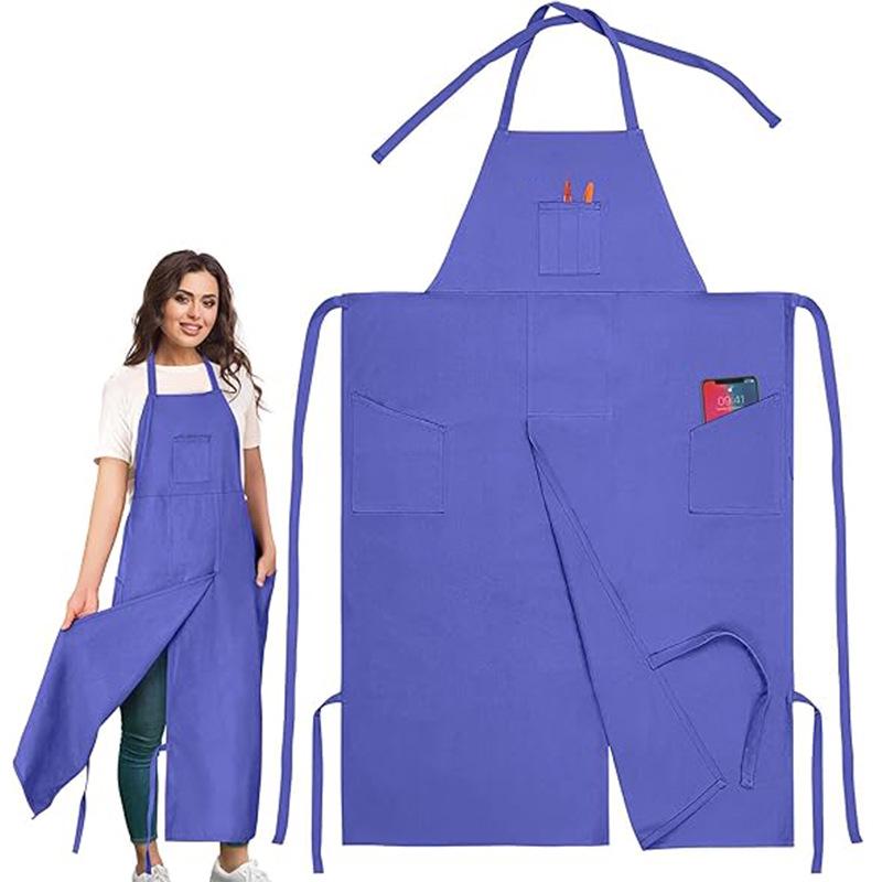 Cross-Border Multi-Pocket Workwear Apron with Split Leggings