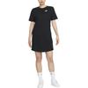 Nike T Shirts Women's Black Crew Neck Moderate Straight Fit FB8342-010