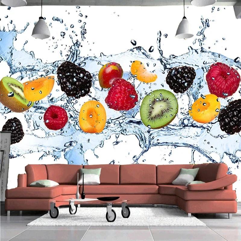 Modern Fresh Fruit Mural Wallpaper Restaurant Cafe Simple 3d Stereo Wall Mural