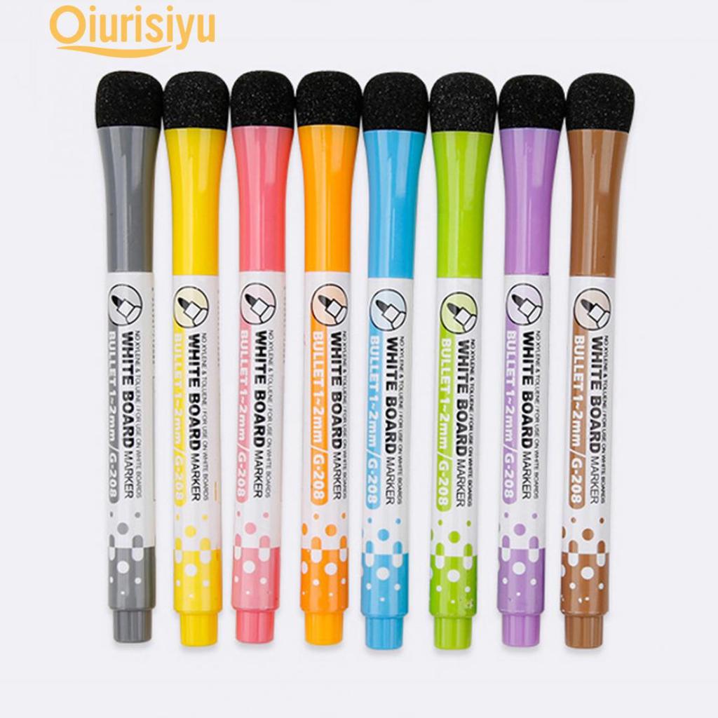 Gosear/® 10 Pcs Whiteboard Pen Rewritable White Board Dry Erase Markers Pens with with Eraser Cap Red