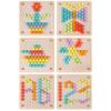 Dřevěné korálky hra Montessori vzdělávací rané učení děti klip míček puzzle předškolní batole hračky děti pro děti dárky