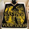 1pz Coperta di Flanella Personalizzata con Nome e Motivo Wu-Tang Clan Adatta a Tutte le Stagioni per Arredamento Casa Calore e Comfort Regali Regalo Festivo -HE226
