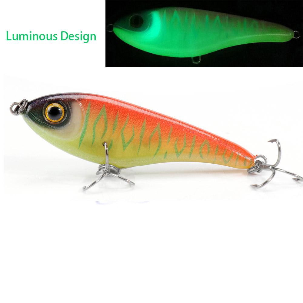 68mm 9g Small Jerk Bait Wobblers Fishing Lure for Pike Sinking VIB Lures Ice Fishing Tackle Lure Hard Jerkbait Crankbait