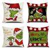 Popular Christmas Pillowcases for Holidays Santa Claus Linen Home Decoration Pillowcases