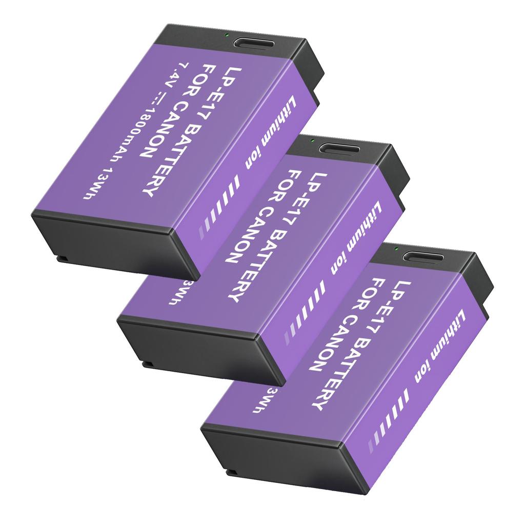 PALO Nová baterie LP-E17 LPE17 LP E17 Typ C nabíjení 1800 mAh pro Canon EOS RP 200 250D M3 M5 M6 750D 760D T6i T6s 800D 8000D 77D Kiss X8i