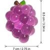Grape Squishy, Squishy Grape Purple Squeeze, Slow Rebound Stress Relief Squishies, Glossy Transparent Grapes Cluster Sensory Toy, for Adults Daily