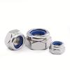 150pcs Stainless Steel Nylon Anti-Slip Self-Locking Nuts - M4/M5/M6, Hexagonal Screw Caps for Construction, Maintenance