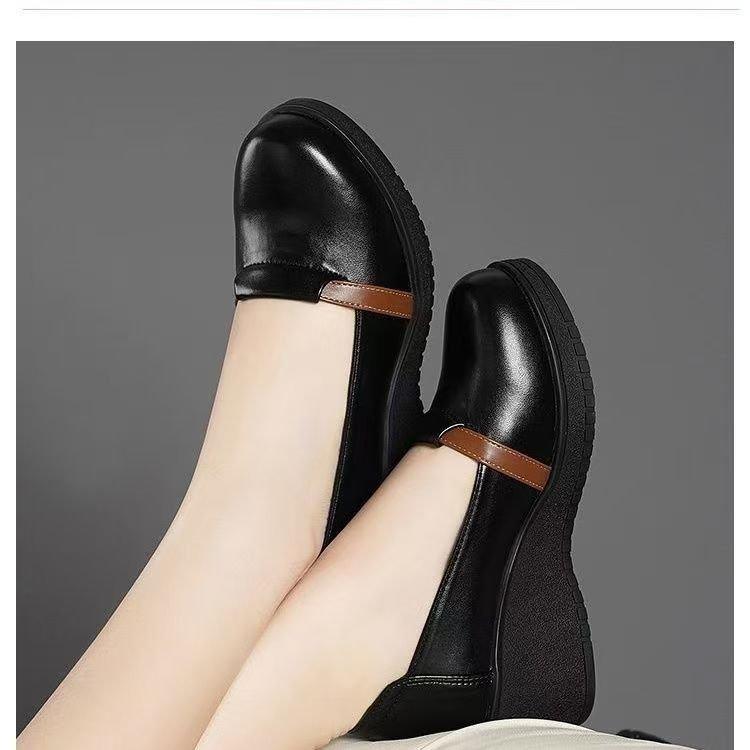 Neue Retro Leichte Keilabsatzschuhe für Damen mit weicher Sohle