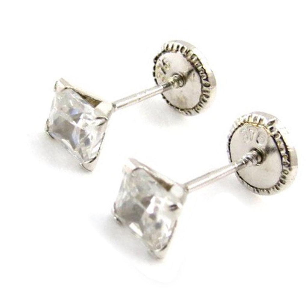 Les Trésors De Lily [J0426] - 4 Mm Rhodium-plated 'Essentiel' Earrings (Gold - 9 Carats)