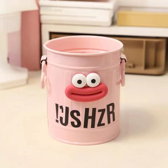 Cartoon Pen Holder Retro Sausage Mouth Bucket Plastic Pen Holder Large Capacity Desk Organizer for Stationery Makeup Brushes