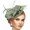 Vintage Exquisite Feathers Fascinator Hat Bowknot Elegant Tea Party Mesh Hair Band Sweet Hair Hoop Bride Headdress Dance Show