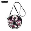 Dinosaur Print Round Shoulder Bag Casual Messenger Bag for Woman Best Gifts 2D Flat Casual Daily Crossbody Bag