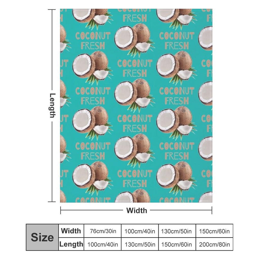 air freshener coconut fresh Throw Blanket Ultra Soft Flannel Fleece Blanket for All Seasons