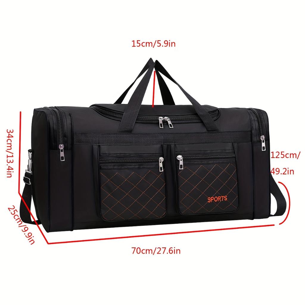 Foldable Travel Bag, Multi Pocket Sports Duffle Bag, Lightweight Foldable Luggage Handbag For Outdoor Sports, Travel And Daily Storage