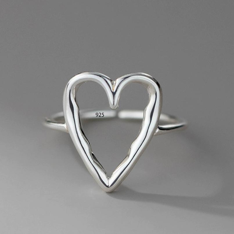 925 Silver Korean Geometric Twist Woven Open Ring Female Fashion Personality Simple Trend Retro Cool Jewelry
