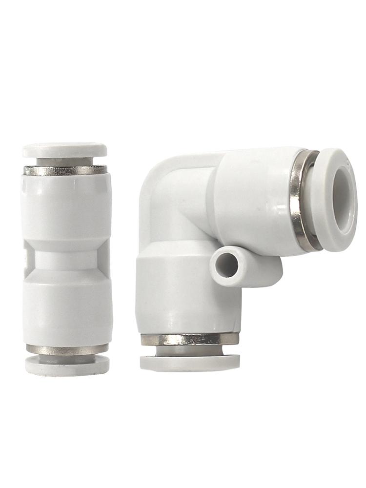 8mm Right-Angle Pneumatic Quick-Connect Tee for Hose and Air Pump