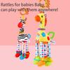 Cute Giraffe Rattle Plush Toys Baby Early Education Accompany Toys Children Sensory Animal Ring The Bell Toys Newborn Baby Gift