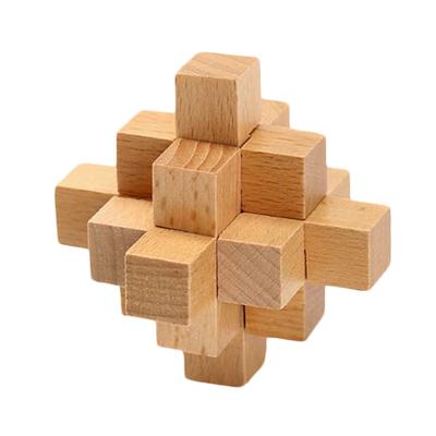 Wooden LuBan Lock Brain Teaser Puzzles for Adults Kids Educational Gifts Removing Assembling Intellectual Toys IQ Challenge