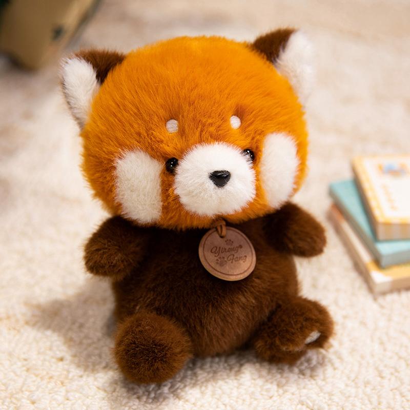 Mini Lovely Animal Series Plush Toy Cute Sitting Animals Red Panda Elephant Soft Capybara Doll Desk Ornament