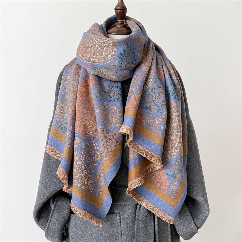 New Cashmere Scarf for Women Luxury Print Shawl Wraps Warm Thick Blanket Echarpe Female Bandana Bufanda Pashmina