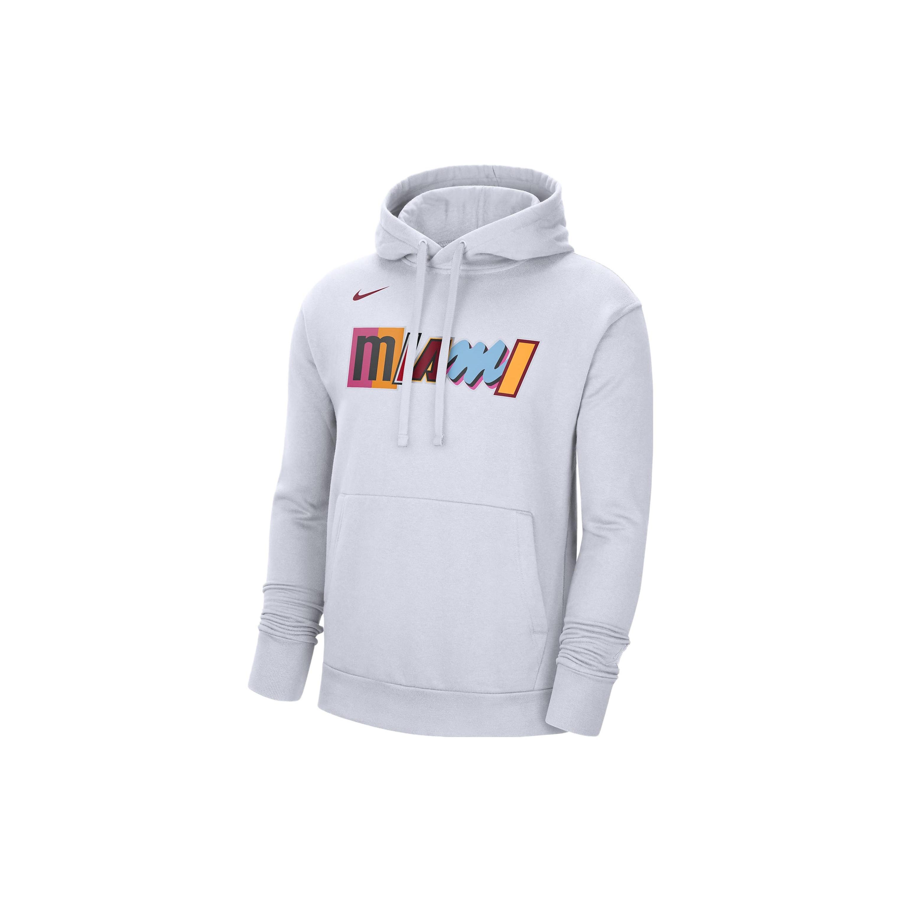 Nike Miami Heat City Edition Hoodie Grey Men s DN8665-100 M