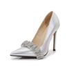 Red Wedding Shoes Bridal Shoes Women's New Show Hezhu Wedding Dress Single Shoes Rhinestone Thin Heel Banquet Fashion High Heels Large Size