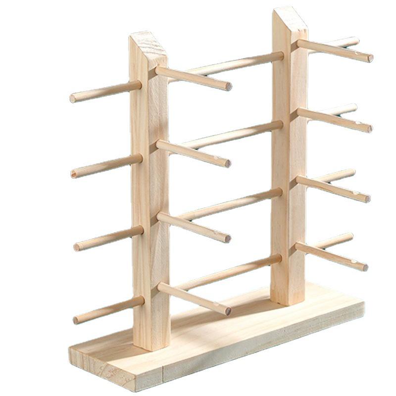 Detachable Solid Wood Glasses and Jewelry Display Stand