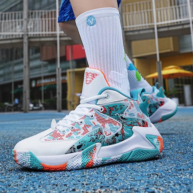 Men Basketball Shoes Light Sports Shoes Non-slip Trainer Women Unisex Breathable Athletic Outdoor Unisex High Quality Sneakers