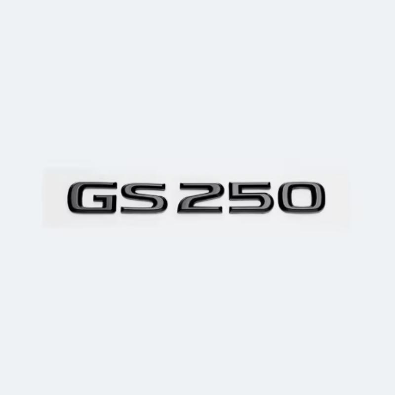 Pro Lexus GS200t GS250 GS300 GS350 GS430 GS460 GS450h HYBRID Logo zadního kufru Lesklá černá Znak ABS Dopis o modernizaci