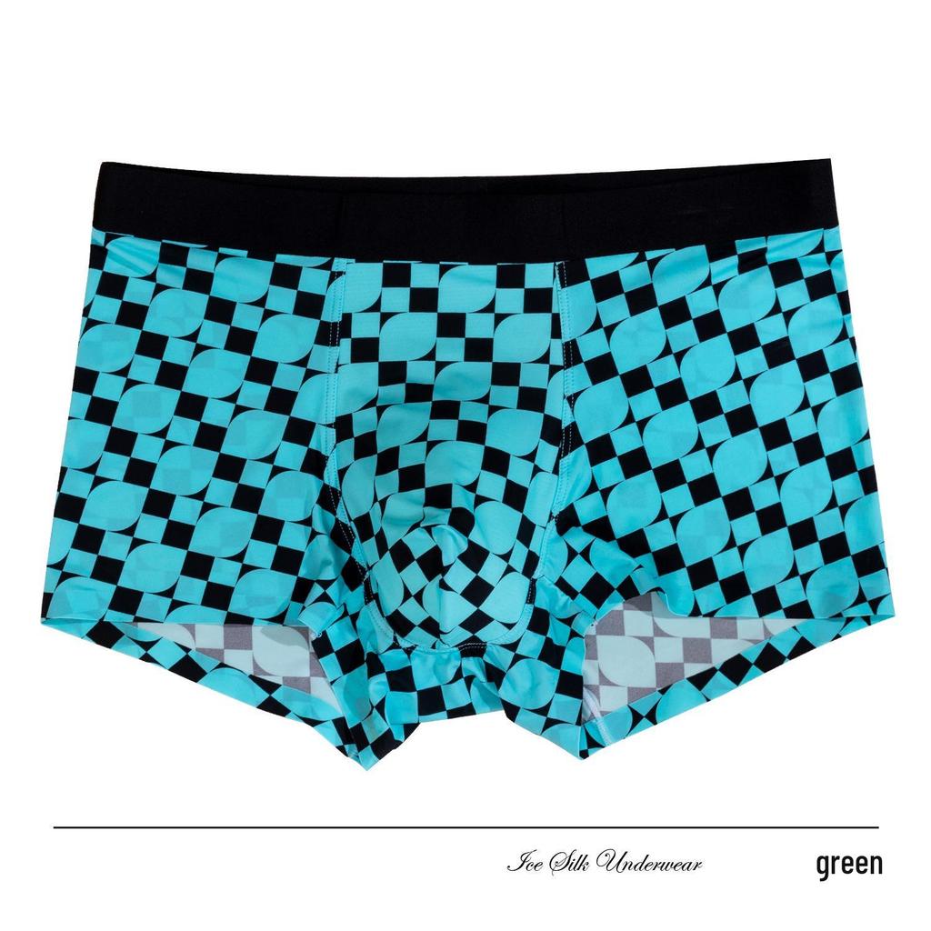 Trendige Herren-Seiden-Boxershorts - Glatte, bequeme Unterwäsche mit mittlerer Taille