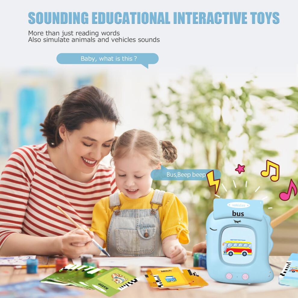 Talking Flash Cards Preschool Learning Resources Toddler Sensory Toys for Autism Educational Montessori Toys with 224 Words for 2 3 4 5 6 Year Old Ba
