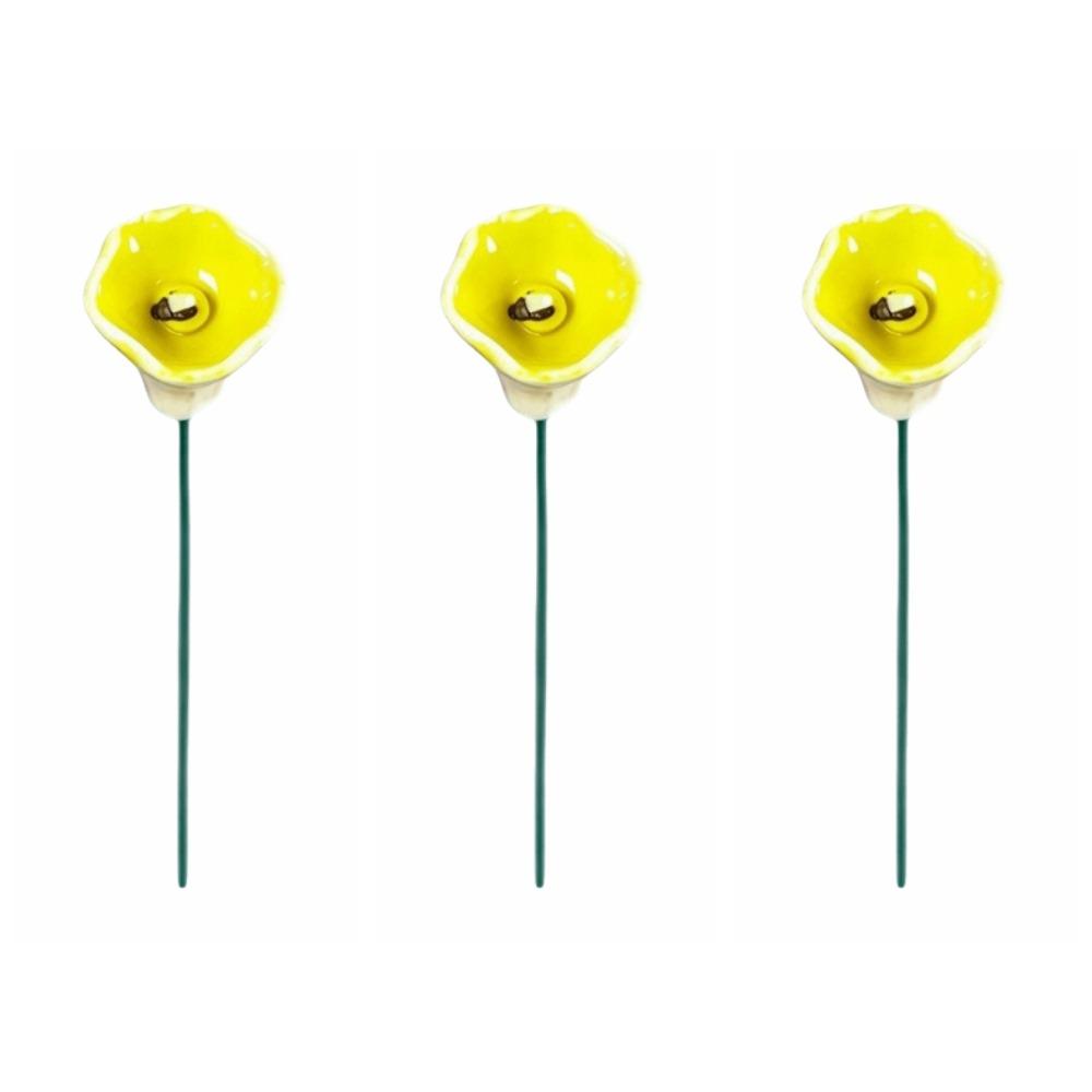 3pcs Ceramic Bee Butterfly Water Dispenser Multi-function Artificial Flower Garden