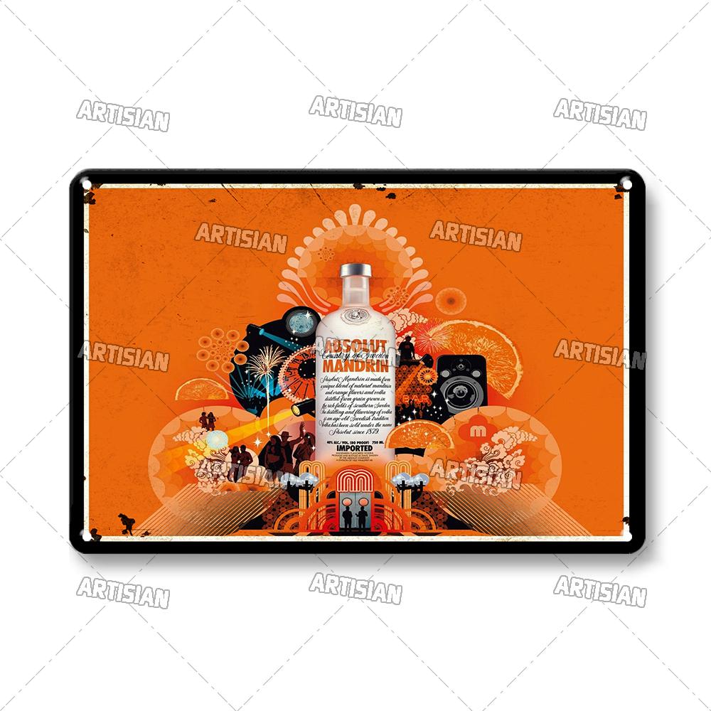 Wodka-Metallschilder, Dekoteller, Wein-Metallschild, Retro-Metallposter, Alkohol-Wandteller, Heimbar, Studio, Industrie-Dekor