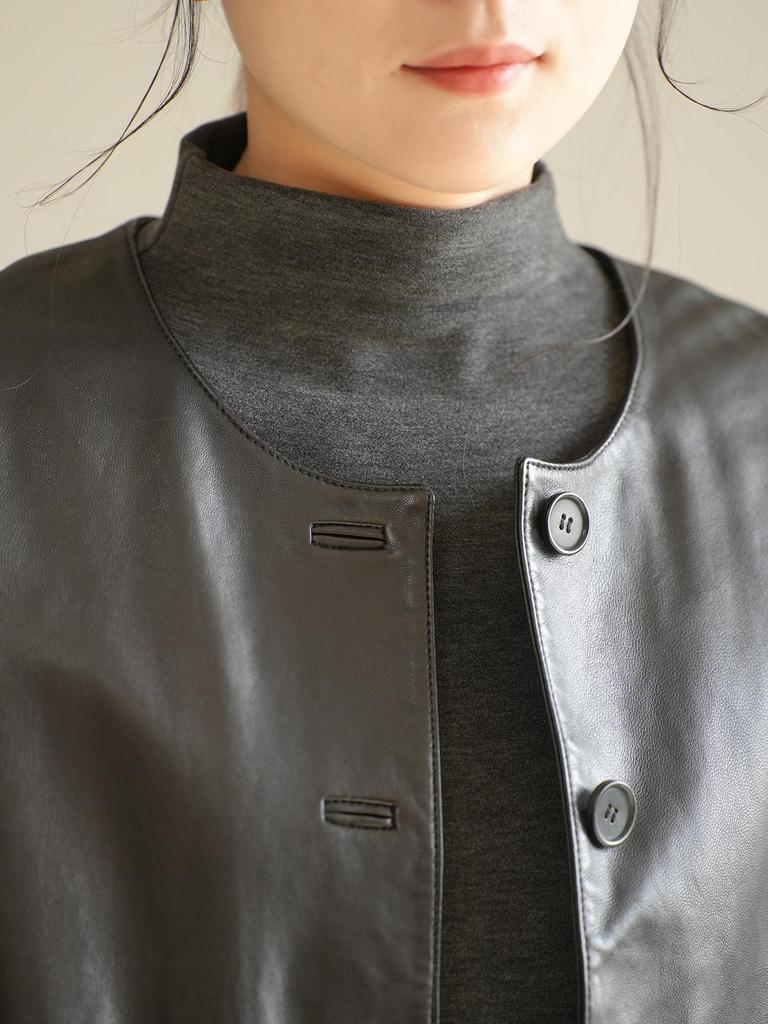 Women's Warm Long Sleeve Semi-High Collar Shirt - Autumn/Winter Style, Class A, 300g