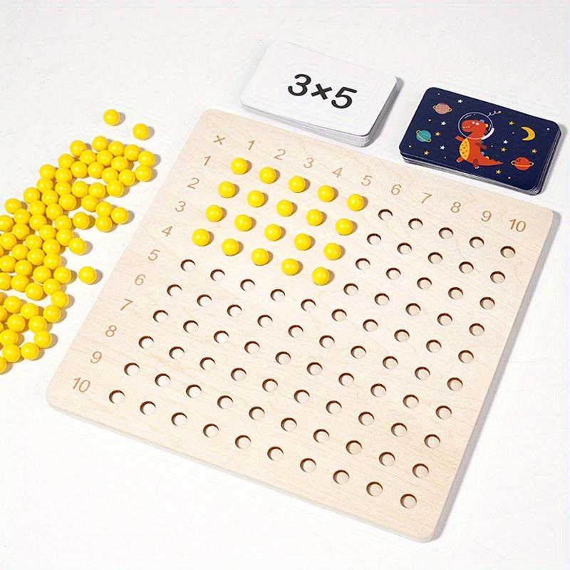 Wooden Multiplication And Division Board - A Math Learning Game Used For Practicing Multiplication Tables To Enhance Math Skills
