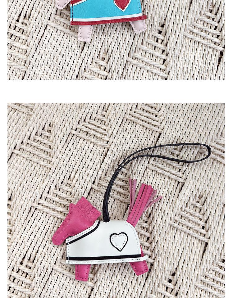 Love Heart Leather Pony Charm Keyring & Ornament Cape