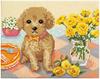 LECIEN Embroidery Kit Cross Stitch Dog & Flower Toy Poodle 717