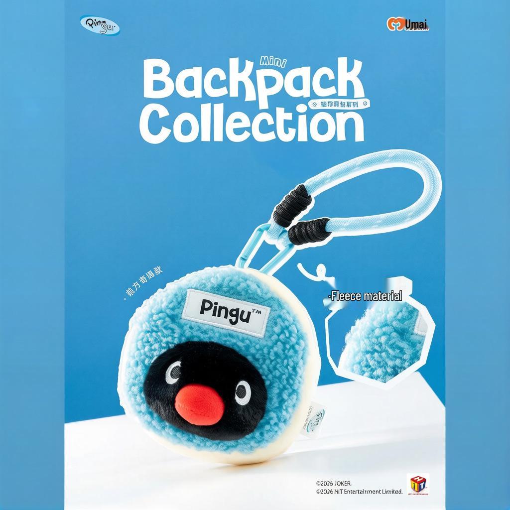 Portachiavi Peluche Pinguino Originale Bambola Ornamento per Zaini